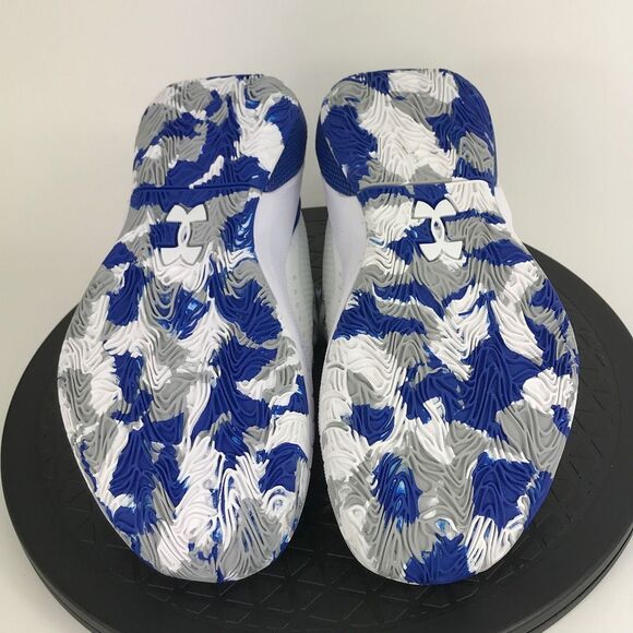 Under Armour HOVR Ascent White/Blue Basketball Shoes 3025680-104 Womens Size 5.5 - Picture 10 of 11